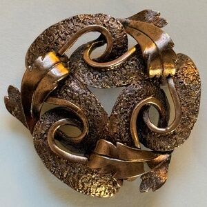 VINTAGE TORTOLANI Brooch Decorative Copper